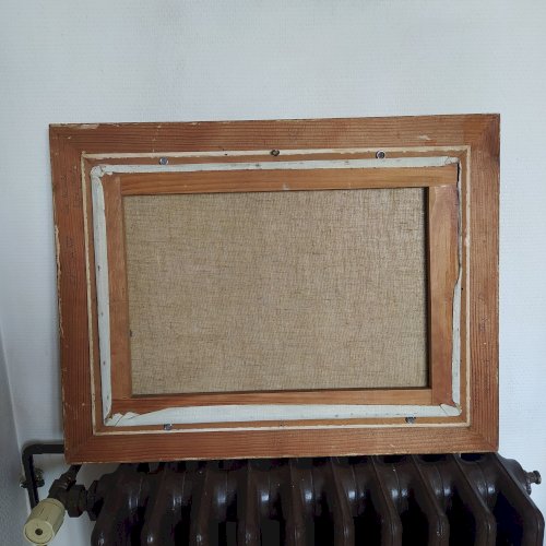 huile sur toile village de Beaulieu signée Sébastien Touret