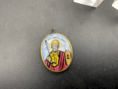 icone de voyage Pendentif Email  recto/verso Russie XVIII-XIX EME