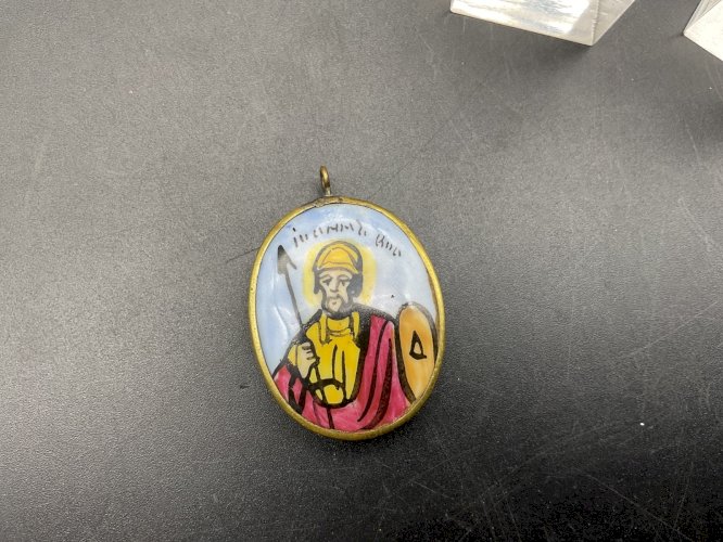 icone de voyage Pendentif Email  recto/verso Russie XVIII-XIX EME