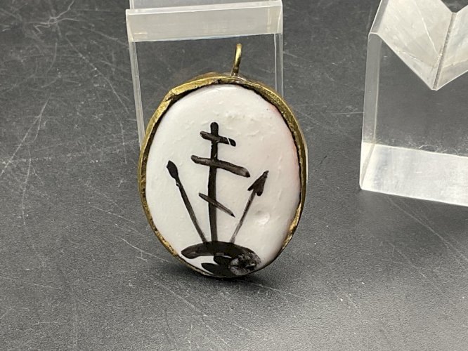 icone de voyage Pendentif Email  recto/verso Russie XVIII-XIX EME