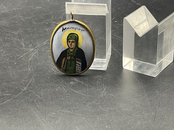 icone de voyage Pendentif Email  recto/verso Russie XVIII-XIX EME