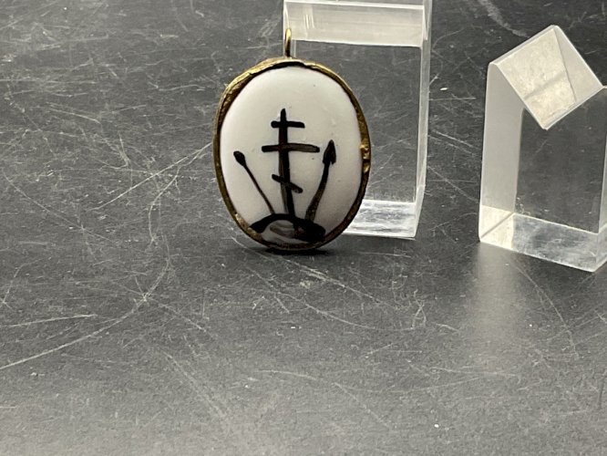 icone de voyage Pendentif Email  recto/verso Russie XVIII-XIX EME