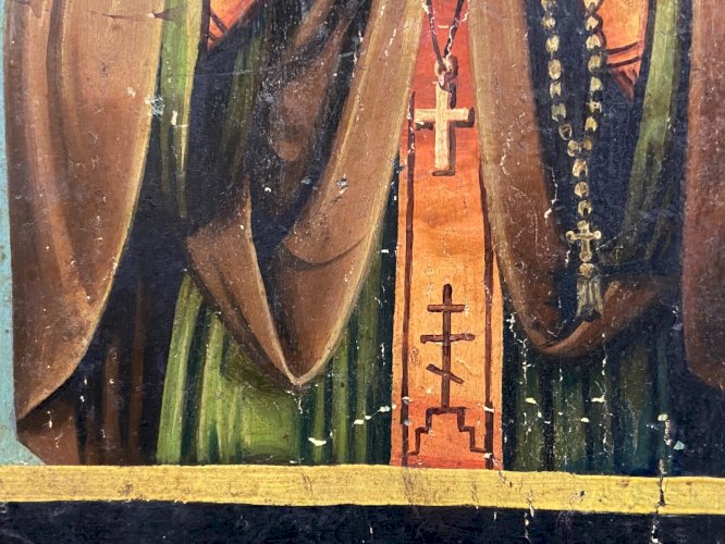 Icône orthodoxe grecque représentant Sainte Paraskevi XIXe