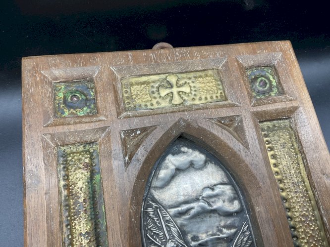 ICÔNE saint Michel  Reliquaire bas relief en argent