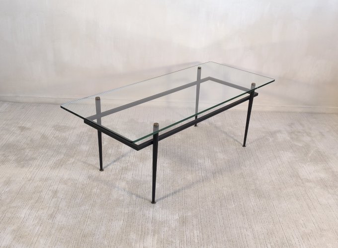 Iconique Table basse Roger Le Bihan pour Airborne 1960-70 - Design minimaliste, France 