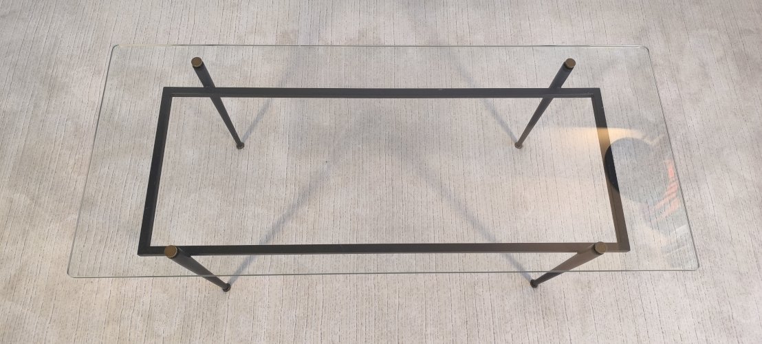 Iconique Table basse Roger Le Bihan pour Airborne 1960-70 - Design minimaliste, France 