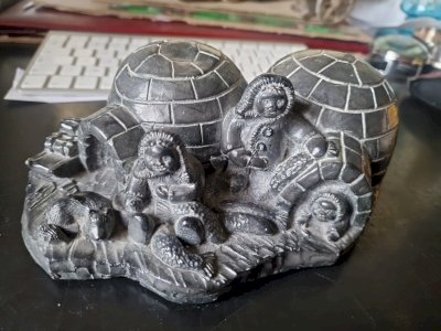 IGLoos Eskimos - Inuit Art / Canada (Wolf original)