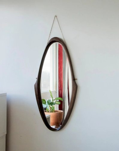 Igor, le grand miroir en teck massif N°844