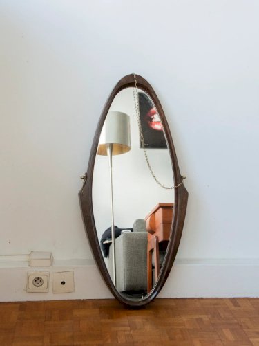 Igor, le grand miroir en teck massif N°844