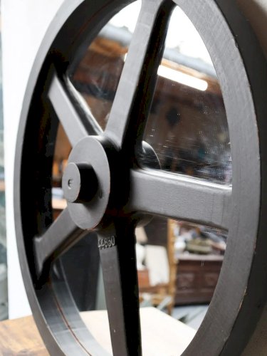 Igor, le miroir industriel en bois noir N°945