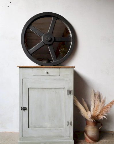 Igor, le miroir industriel en bois noir N°945