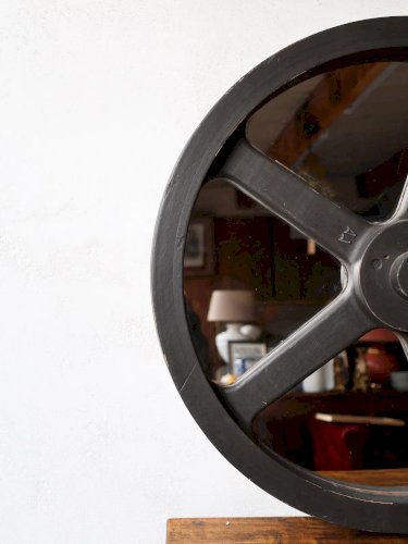Igor, le miroir industriel en bois noir N°945
