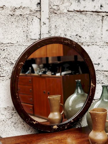 Igor, le miroir rond en bois N°542