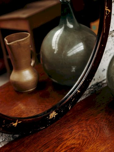 Igor, le miroir rond en bois N°542