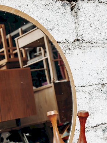 Igor, le miroir rond en bois N°553