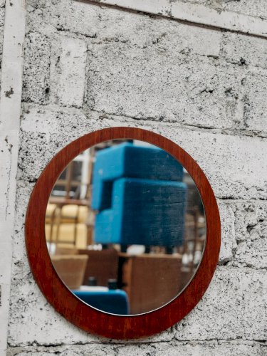 Igor, le miroir rond en teck N°729