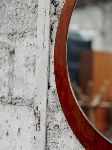 Igor, le miroir rond en teck N°729