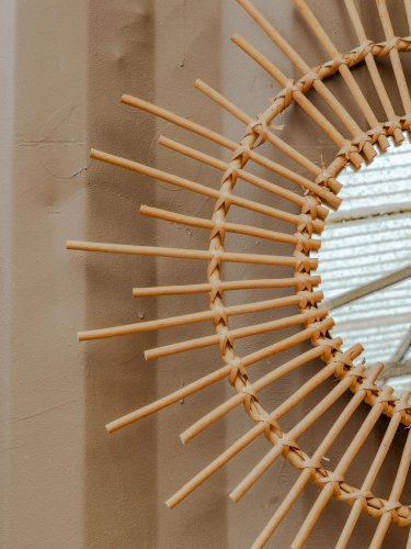 Igor, le miroir soleil en rotin N°937