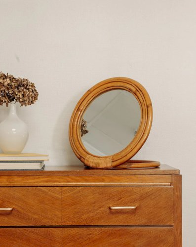 Igor, le miroir sur pied en rotin N°816