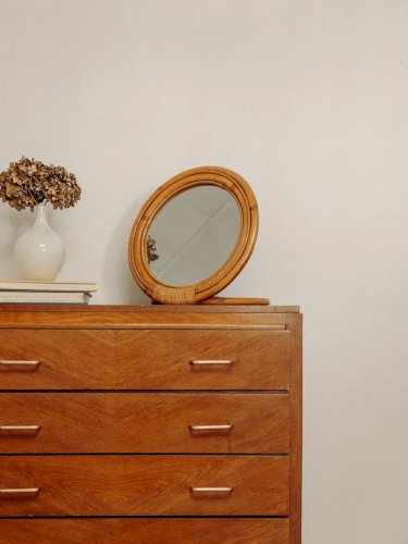 Igor, le miroir sur pied en rotin N°816