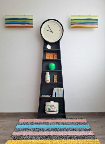 IKEA appliques Gyllen et meuble bibliothèque, luminaires vintage