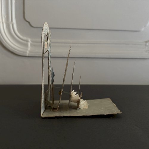 Image pieuse canivet Souvenir de Première Communion XIXe A5784