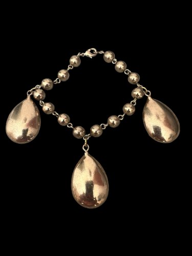 Important bracelet couture vintage Pampille Cristal Swarovski Gouttes Retro Chic