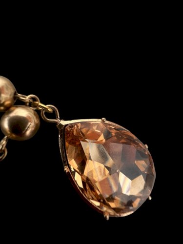 Important bracelet couture vintage Pampille Cristal Swarovski Gouttes Retro Chic