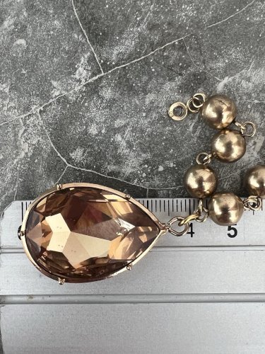 Important bracelet couture vintage Pampille Cristal Swarovski Gouttes Retro Chic