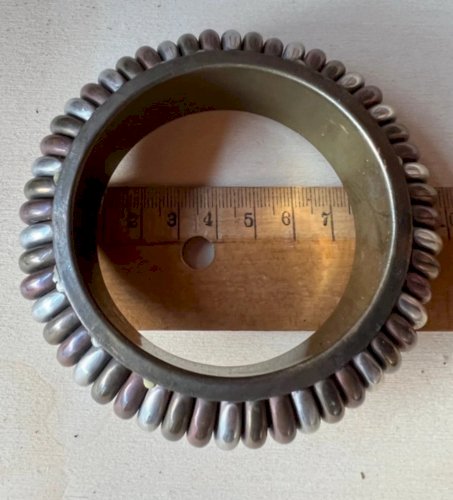 Important Bracelet Jonc  Vintage Vers 1980 Trois Couleurs Hippie Cuivre Laiton