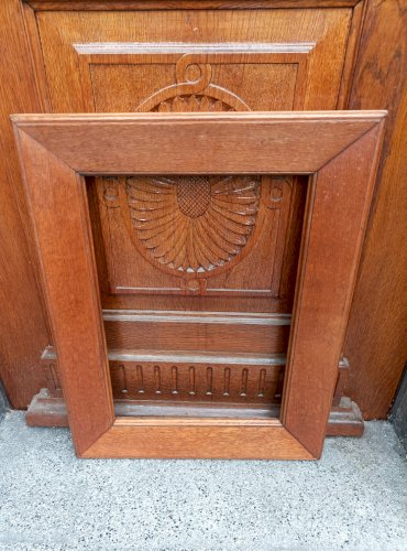 important cadre chêne Louis-Philippe XIXe siècle  feuillure 66,4 x 54,4 cm - 15P