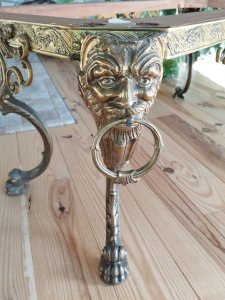 Important Napoleon III style brass coffee table base – late 19th century