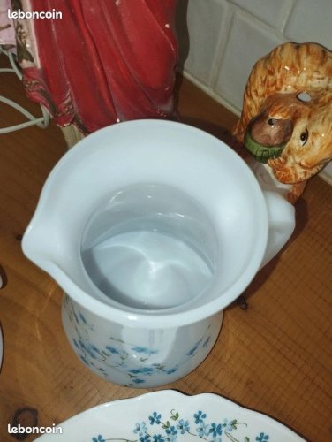 Important service Arcopal Myosotis / Veronica – Lot complet indissociable – État exceptionnel