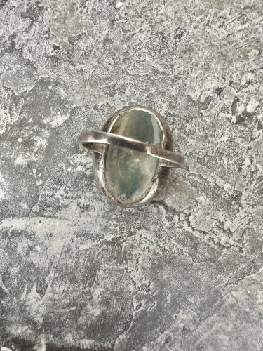 Importante bague Ancienne argent nacre et marcassites Poinçon Minerve France