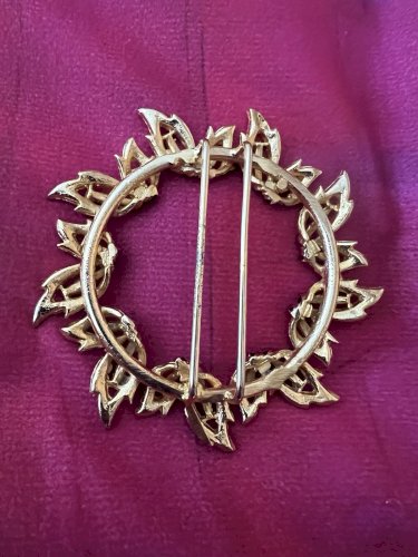 Importante boucle de ceinture soleil vintage couture émail Strass 1970/1980