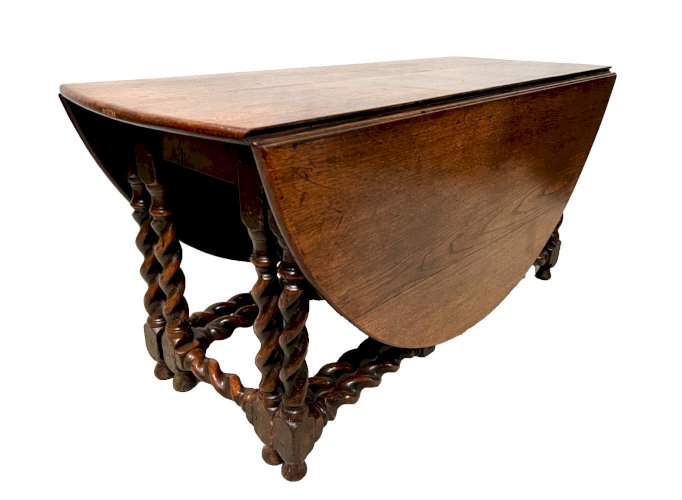 Imposante table Gateleg en chene massif XIX siècle