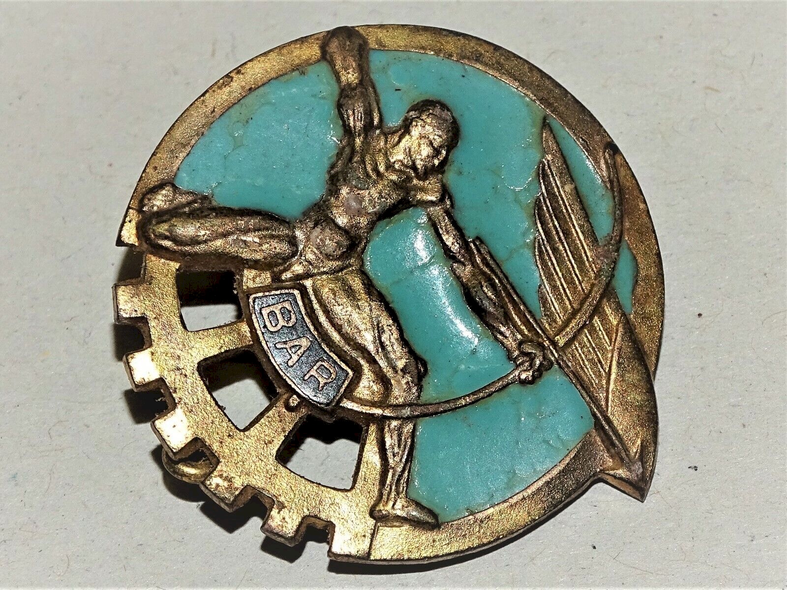 Bretagne : ancien insigne blason émaillé de Paris 1930
