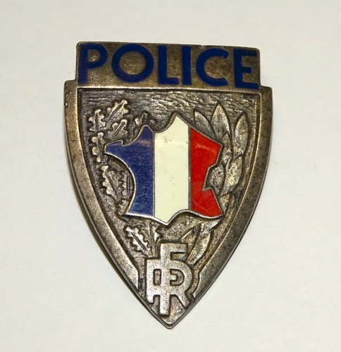 -INSIGNE KEPI de POLICE Emaillé ARTHUS BERTRAND PARIS COLLECTION MILITARIA   D