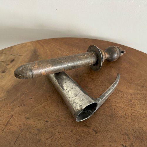 Instrument de médecine spéculum en étain XVIIIe M3517