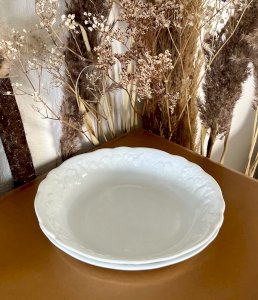  Intemporel - Lot n° 10 - 2 assiettes calottes California - 19 cm - Deshoulières - Limoges