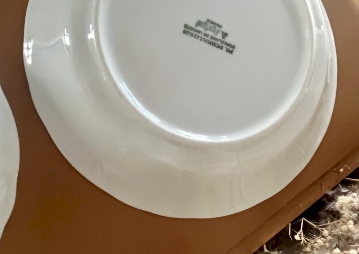 Intemporel - Lot n° 10 Bis - 2 assiettes calottes California - Deshoulières - Limoges