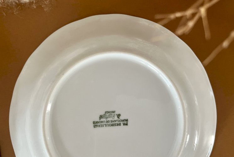 Intemporel - Lot n° 10 Bis - 2 assiettes calottes California - Deshoulières - Limoges