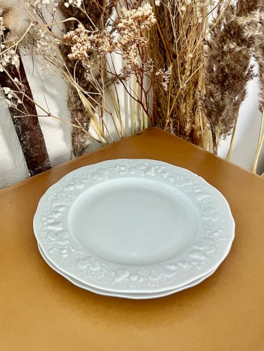 Intemporel - Lot n° 11 - 2 assiettes à gâteau California - Agrigel - Deshoulières - Limoges 