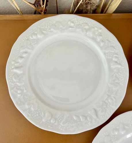 Intemporel - Lot n° 13 - 4 assiettes à gâteau California - 19 cm - Deshoulières - Limoges