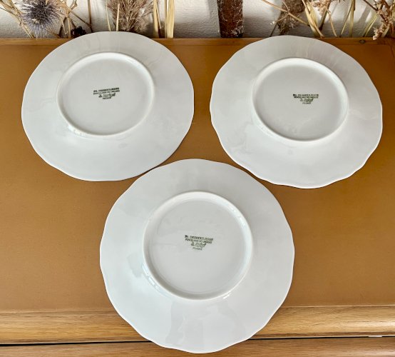 Intemporel - Lot n° 13 - 4 assiettes à gâteau California - 19 cm - Deshoulières - Limoges