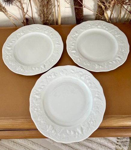 Intemporel - Lot n° 13 - 4 assiettes à gâteau California - 19 cm - Deshoulières - Limoges