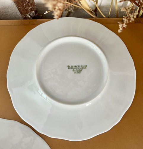 Intemporel - Lot n° 13 - 4 assiettes à gâteau California - 19 cm - Deshoulières - Limoges