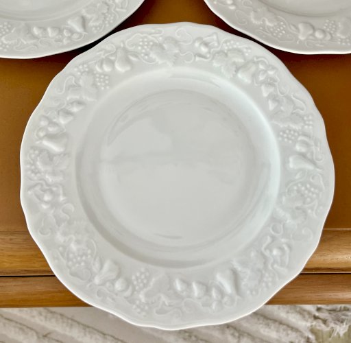 Intemporel - Lot n° 13 - 4 assiettes à gâteau California - 19 cm - Deshoulières - Limoges