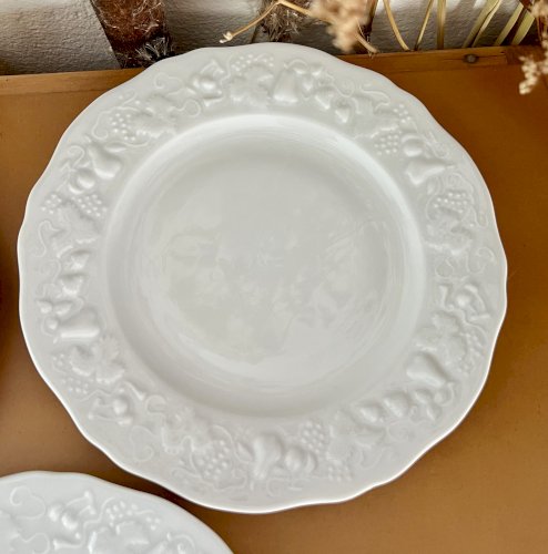 Intemporel - Lot n° 13 - 4 assiettes à gâteau California - 19 cm - Deshoulières - Limoges