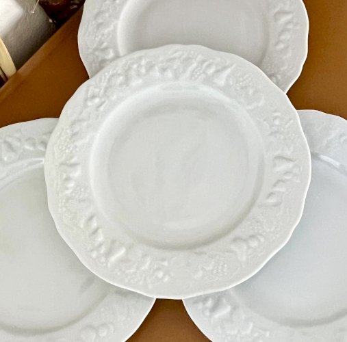 Intemporel - Lot n° 13 - 4 assiettes à gâteau California - 19 cm - Deshoulières - Limoges